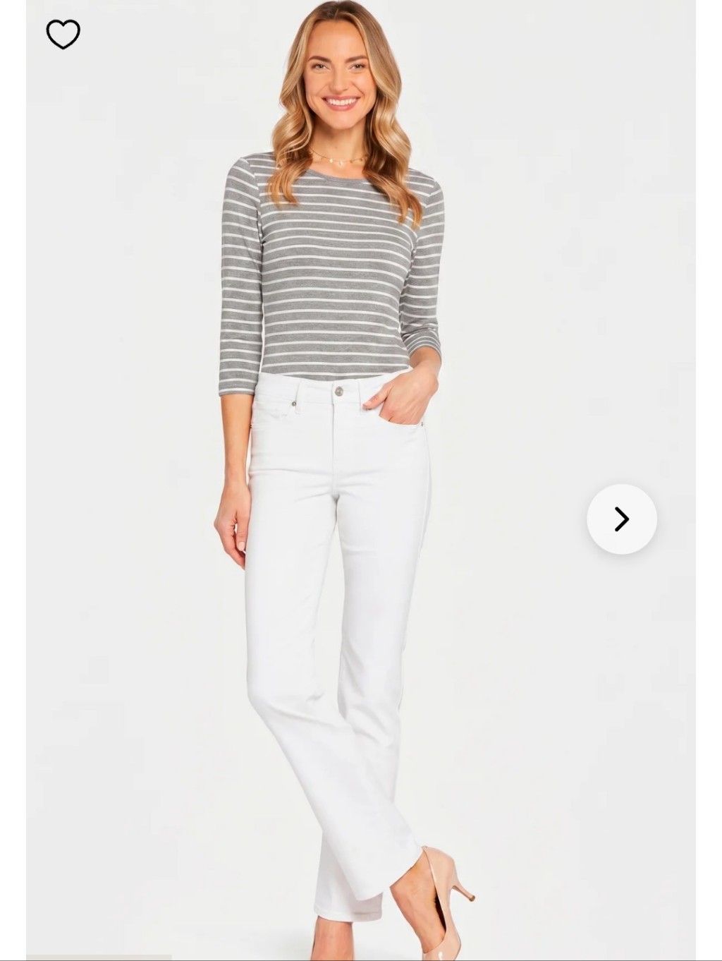 Nydj White Straight Ankle Jeans